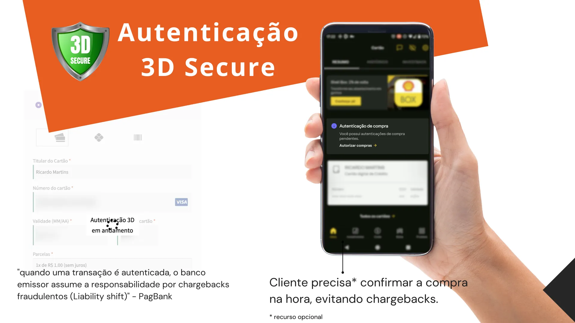 Autenticação 3D Secure Autenticação 3D Secure